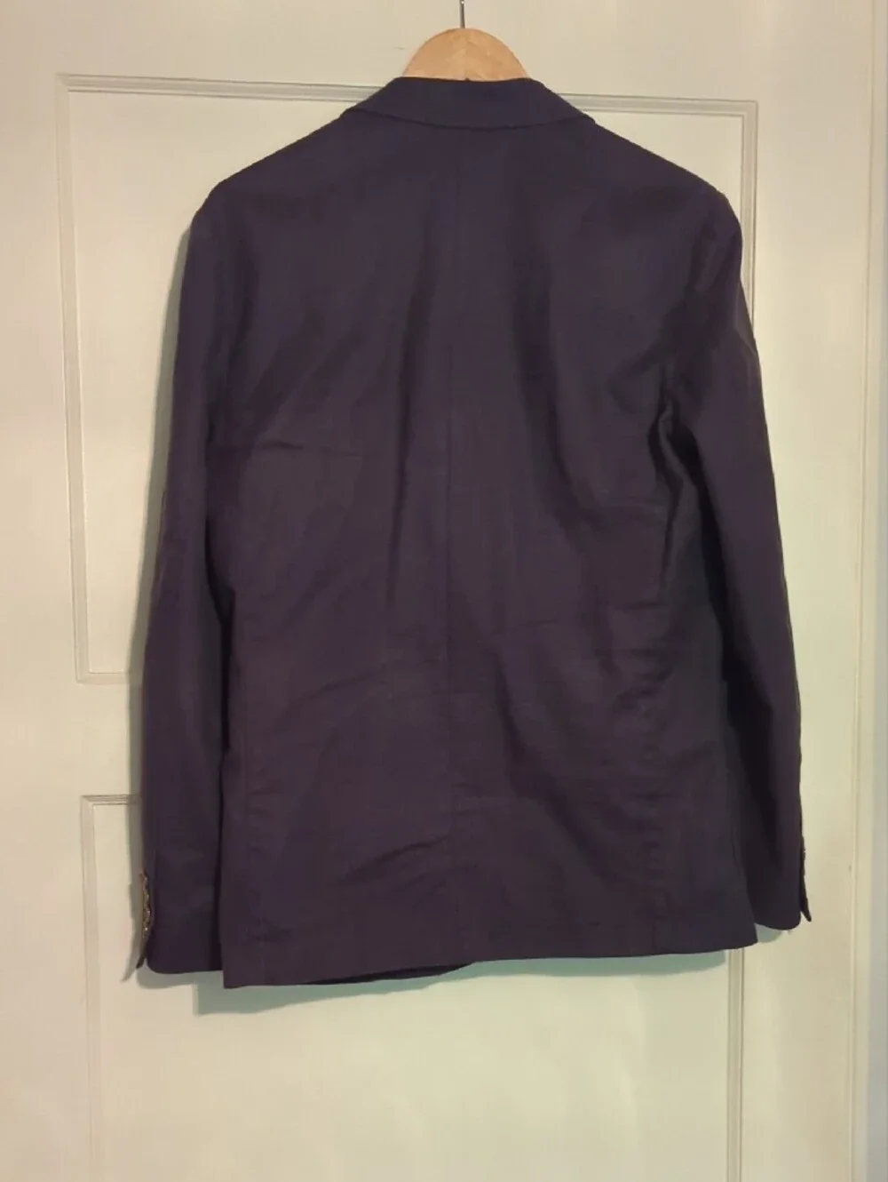 J. Crew Men's Dark Navy Two-Button Sport Coat Hemp/Cotton blend